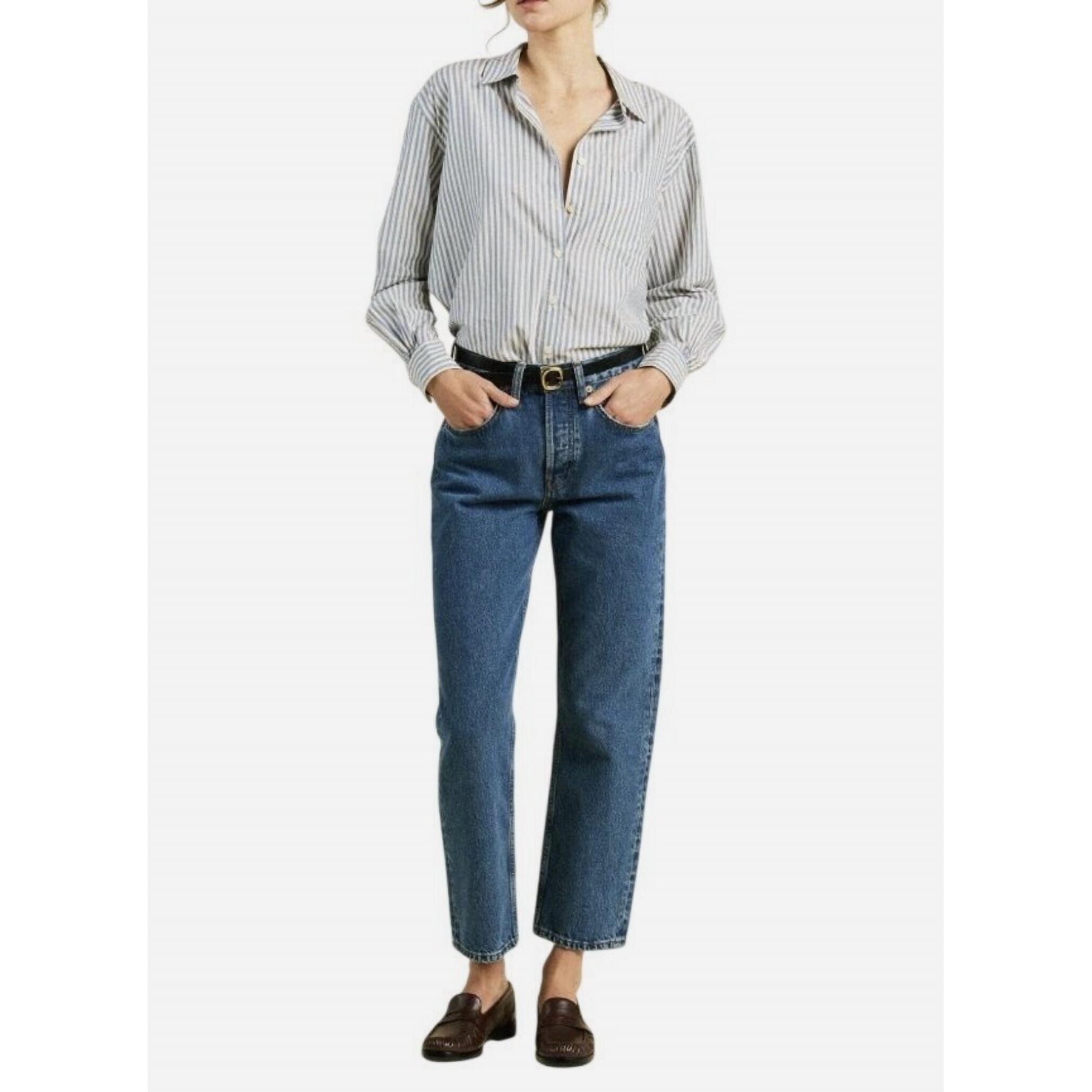 New Trovata Blake Oversized Shirt In Oceanview Stripe